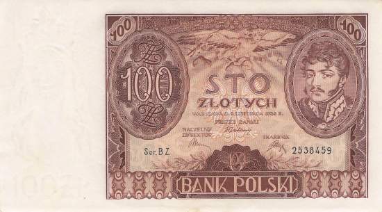 100 Zloty Polen p75a 1934